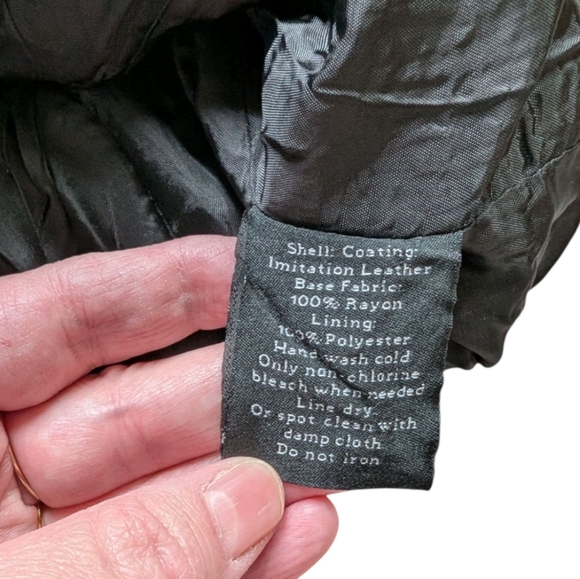 ROCK & REPUBLIC Moto Vest Grunge 90s Goth Rocker Women L Vegan Leather Black - Picture 9 of 13